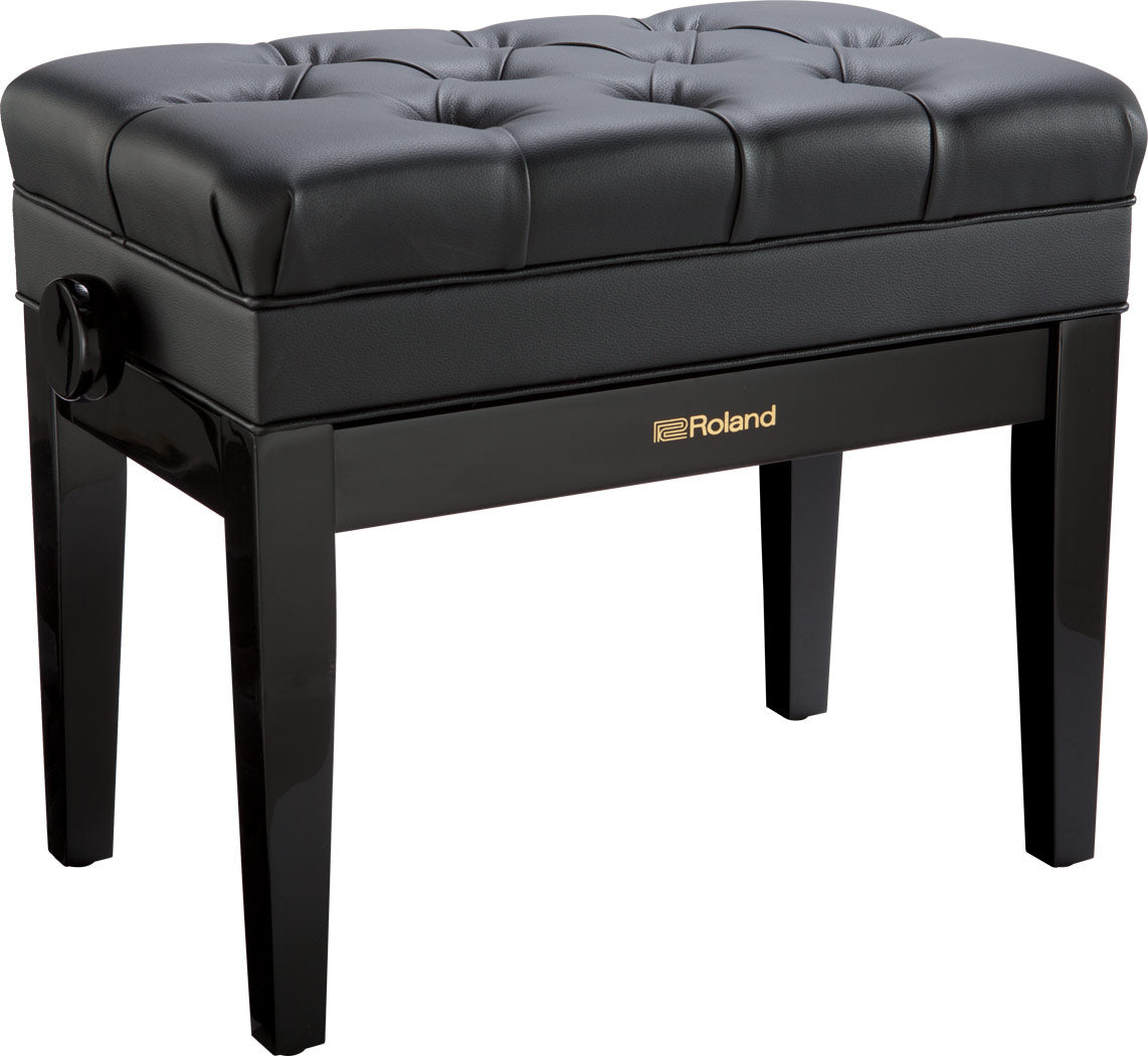 Roland RPB-500PE Piano Bench, Polished Ebony, Vinyl Seat, Music Compartment