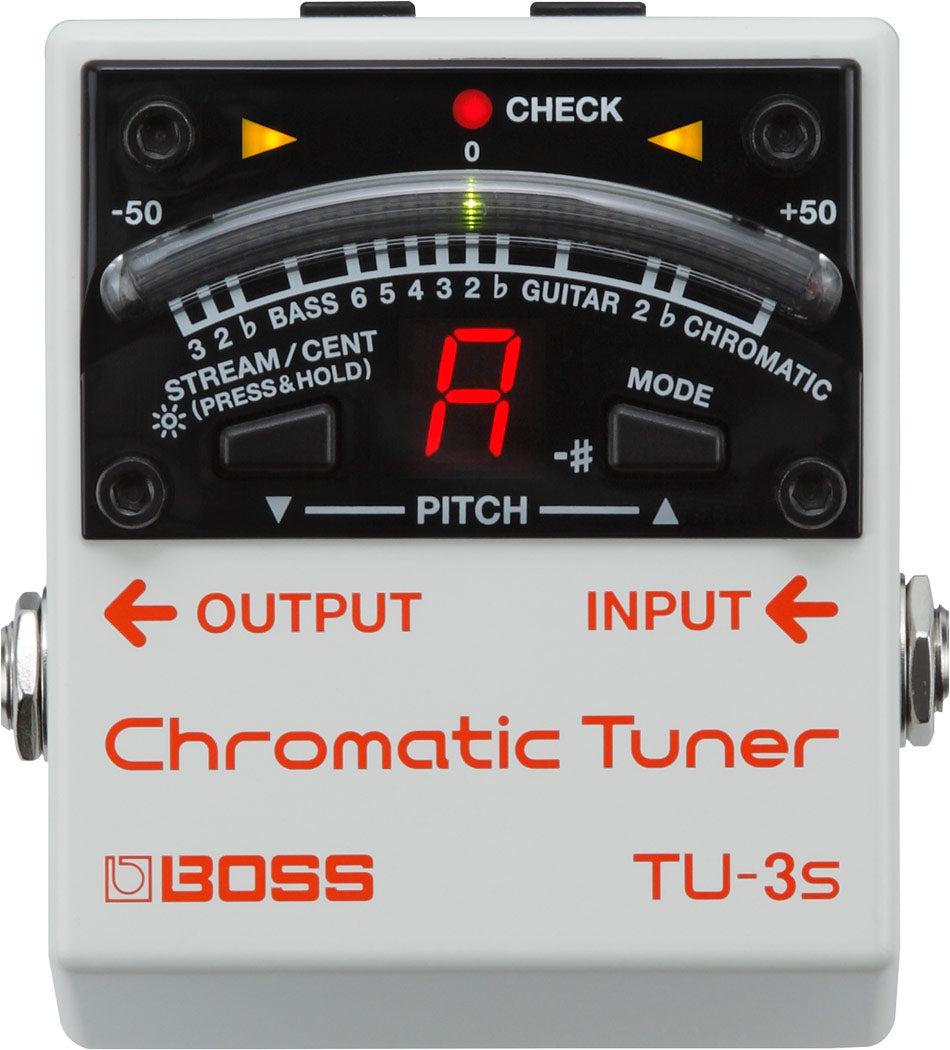 BOSS TU-3S Pedalboard Friendly Chromatic Tuner