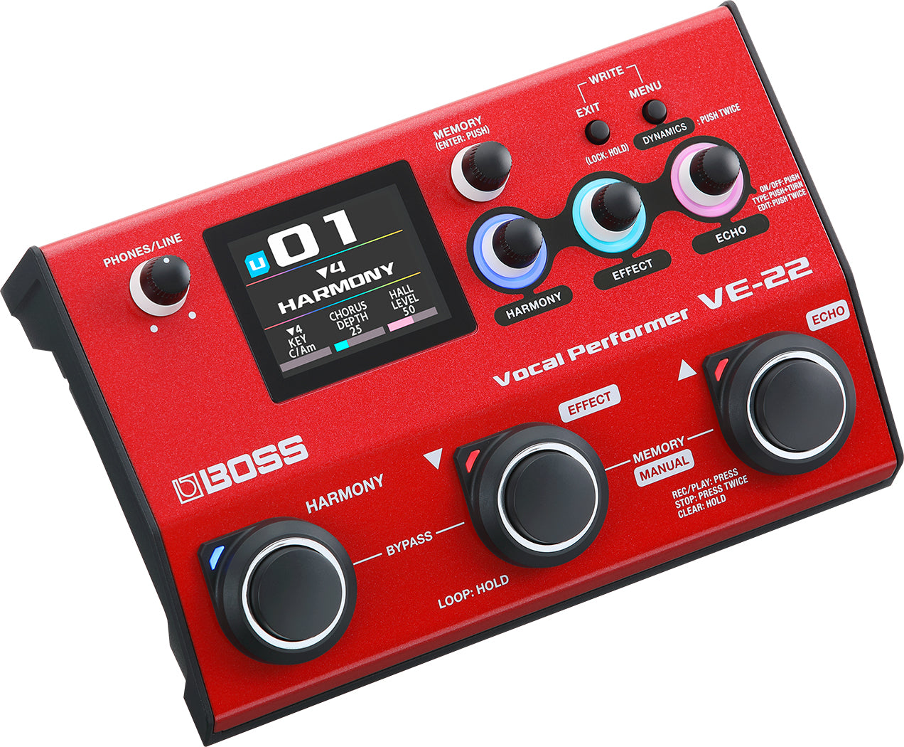 BOSS VE-22 Floor Based Vocal Effect Pedal