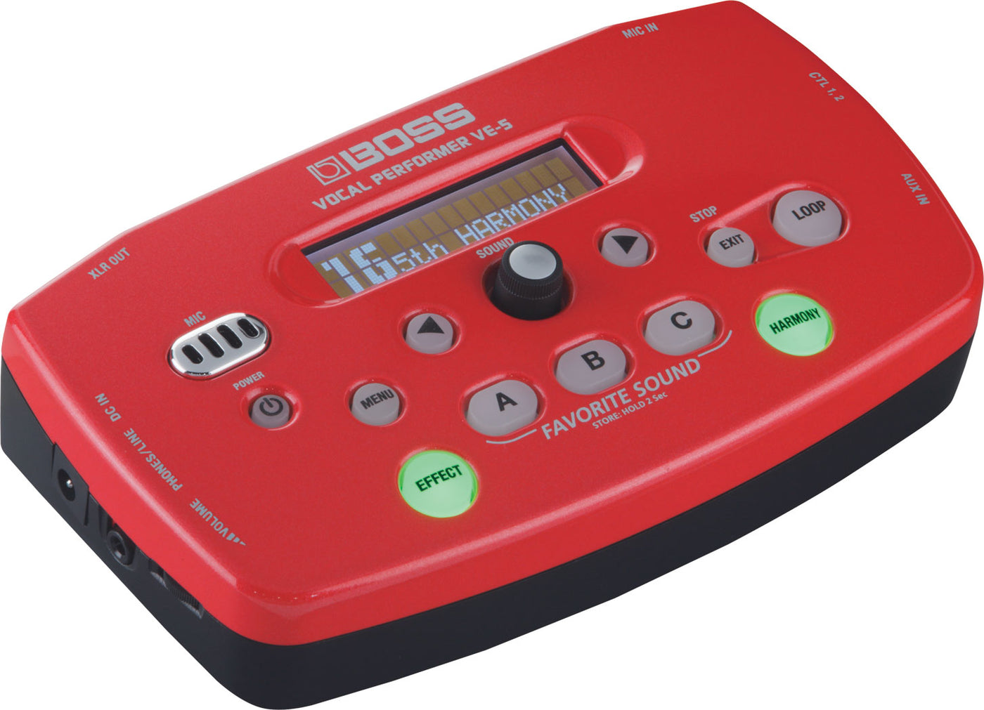 BOSS VE-5-RD Tabletop Vocal Effects Processor (Red)