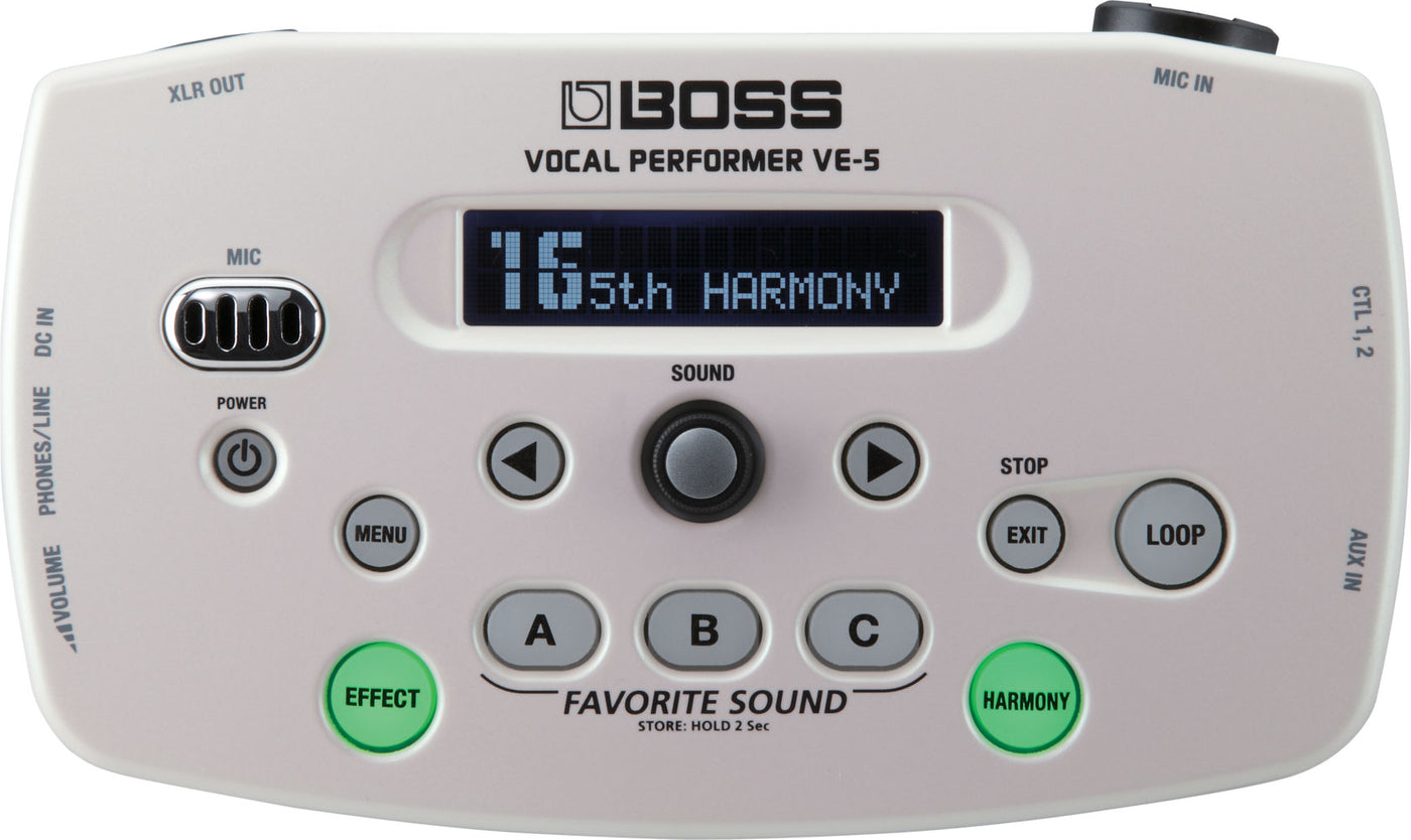 BOSS VE-5-WH Tabletop Vocal Effects Processor (White)