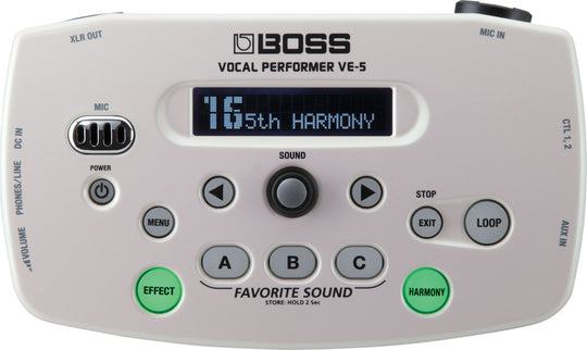 BOSS VE-5-WH Tabletop Vocal Effects Processor (White) – Roland