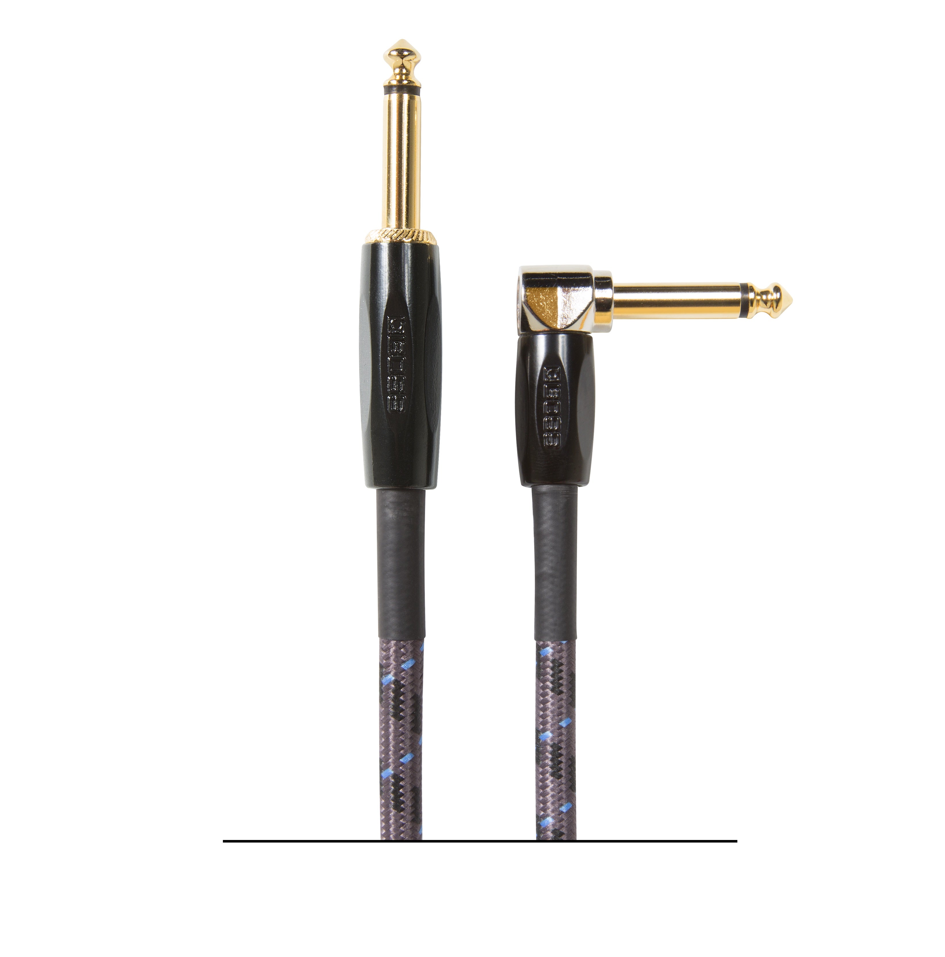 Roland BIC-25A Câble D'instrument 7,5 M - Jack 6,35 Mm Coudé/droit - Haute Fidélité, Cuivre OFC, Contacts Dorés - Garantie à Vie